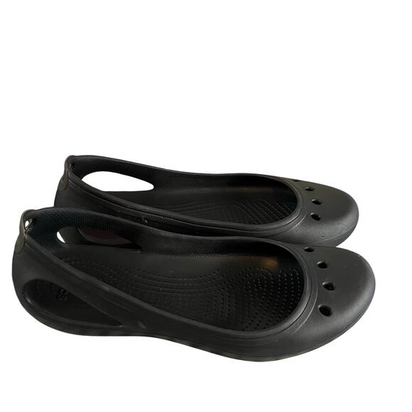 Crocs Women's Kadee Black Ballet Flats Size 10 - Picture 1 of 6